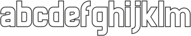 Neotheric Outline Regular otf (400) Font LOWERCASE