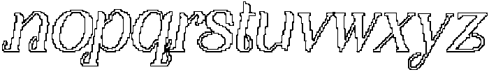 Nerilla Pixel Outline otf (400) Font LOWERCASE