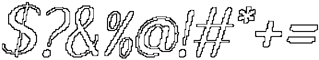 Nestine Rounded Pixel Outline otf (400) Font OTHER CHARS