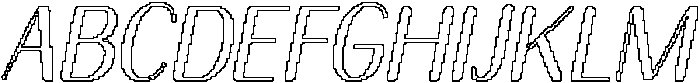 Nestine Rounded Pixel Outline otf (400) Font UPPERCASE