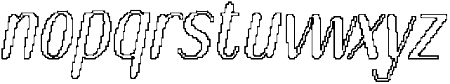 Nestine Rounded Pixel Outline otf (400) Font LOWERCASE