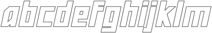 Neuborn Bold Italic Hollow otf (700) Font LOWERCASE