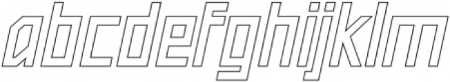 Neuborn Medium Italic Hollow otf (500) Font LOWERCASE