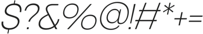 Neue Gothama Extralight Oblique otf (200) Font OTHER CHARS