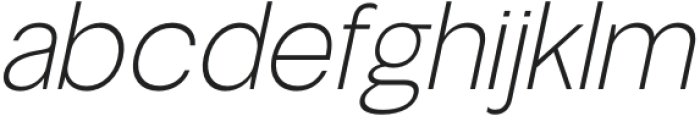 Neue Gothama Extralight Oblique otf (200) Font LOWERCASE