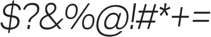 Neue Grand 46 Light Italic otf (300) Font OTHER CHARS