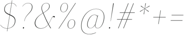 Neue Mylon Thin Italic otf (100) Font OTHER CHARS
