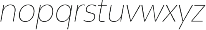 Neue Reman Sans ExtraLight SemiCond Italic otf (200) Font LOWERCASE