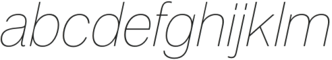 Neue Swiss Hairline Italic otf (100) Font LOWERCASE
