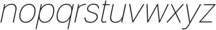 Neue Swiss Thin Italic otf (100) Font LOWERCASE