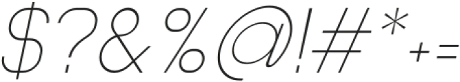 Neuffila Grotesk Thin Italic otf (100) Font OTHER CHARS
