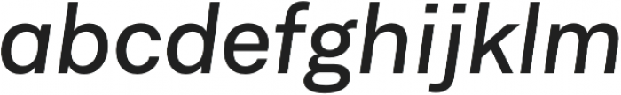 Neufile Grotesk Medium Italic otf (500) Font LOWERCASE