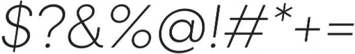 Neulis ExtraLight Italic otf (200) Font OTHER CHARS