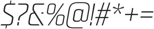 Neusharp Extra Light Condensed Oblique otf (200) Font OTHER CHARS