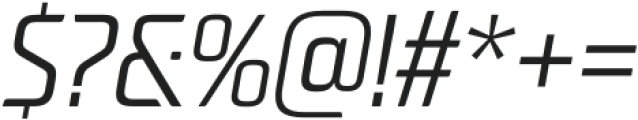 Neusharp Light Condensed Oblique otf (300) Font OTHER CHARS