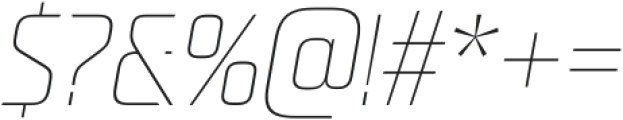 Neusharp Thin Condensed Oblique otf (100) Font OTHER CHARS