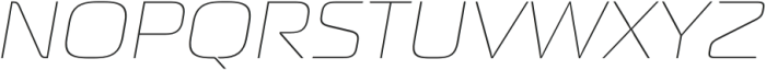 Neusharp Thin Oblique otf (100) Font UPPERCASE