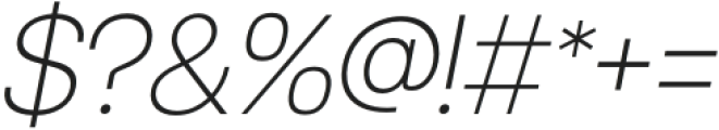 Neutiva Thin Italic otf (100) Font OTHER CHARS