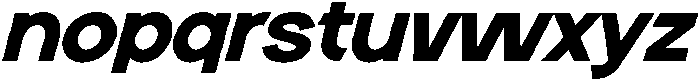 Neuversa Bold Italic otf (700) Font LOWERCASE