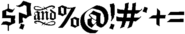 New English 1937 Regular otf (400) Font OTHER CHARS