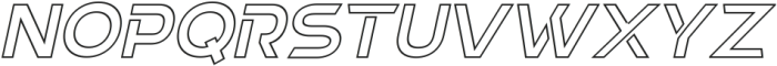 New Future Italic Outline ttf (400) Font UPPERCASE