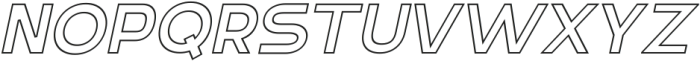 New Future Italic Outline ttf (400) Font LOWERCASE