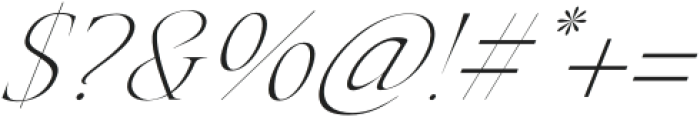 New Tropic Light Italic otf (300) Font OTHER CHARS