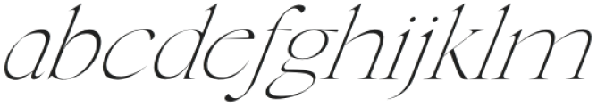 New Tropic Light Italic otf (300) Font LOWERCASE