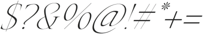 New Tropic Light Italic ttf (300) Font OTHER CHARS