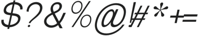New Trusty Extra Light Italic otf (200) Font OTHER CHARS