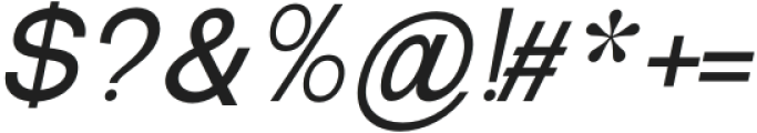 New Trusty Italic otf (400) Font OTHER CHARS