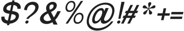 New Trusty Medium Italic otf (500) Font OTHER CHARS