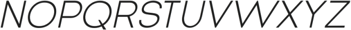 New Trusty Thin Italic otf (100) Font UPPERCASE