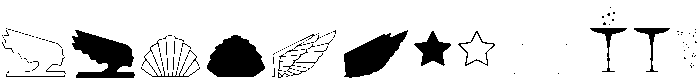 New Year Deco Symbols otf (400) Font UPPERCASE