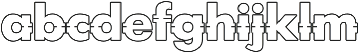NewCoin Outline otf (400) Font LOWERCASE