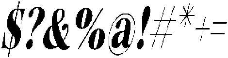 Newback Italic otf (400) Font OTHER CHARS