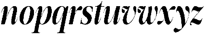Newback Italic otf (400) Font LOWERCASE