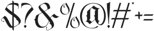 Newberth-Regular otf (400) Font OTHER CHARS
