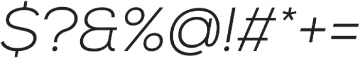 Nexa Light Italic otf (300) Font OTHER CHARS