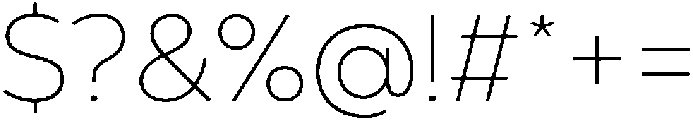 Nexa Text Thin otf (100) Font OTHER CHARS