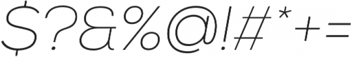 Nexa Thin Italic otf (100) Font OTHER CHARS