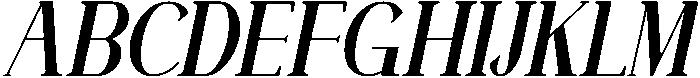 Nextre Italic otf (400) Font UPPERCASE