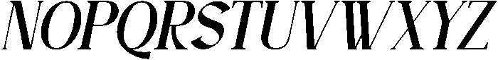 Nextre Italic otf (400) Font UPPERCASE