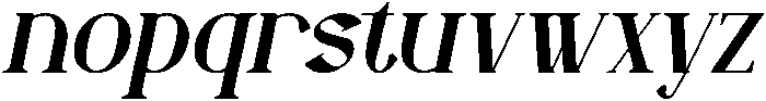 Nextre Italic otf (400) Font LOWERCASE