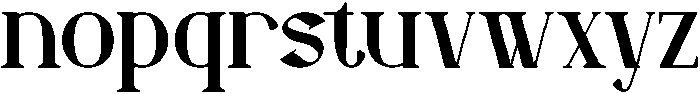 Nextre otf (400) Font LOWERCASE