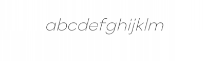 Neue Fofi-Thin Italic.ttf Font LOWERCASE