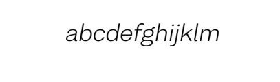 Neue Kent Grotesk-LightItalic.otf Font LOWERCASE