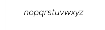 Neue Kent Grotesk-LightItalic.otf Font LOWERCASE