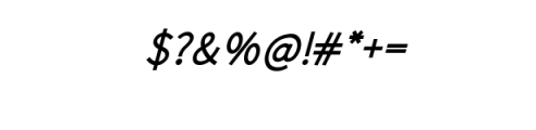 Neuron Sans Serif Bold Italic.ttf Font OTHER CHARS