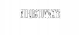 Newston Outline.ttf Font UPPERCASE